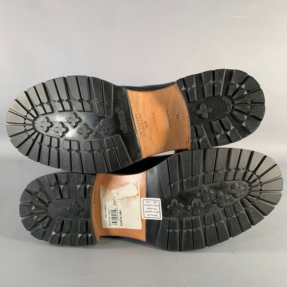 PORTS 1961 Size 11 Black Brown Leather Lace-Up Zipper Boots - Picture 6 of 9